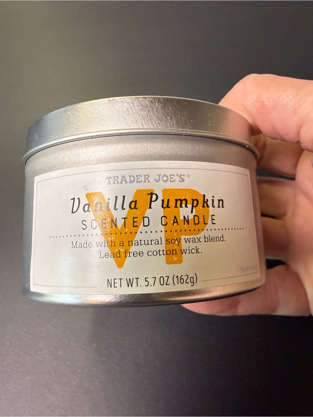 Trader Joe’s Vanilla Pumpkin Scented Candle 5.7 Oz NWT